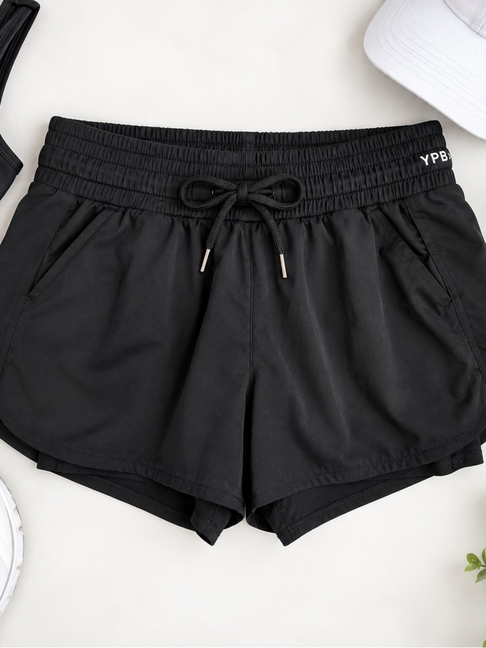 YPB MotionTEK Black Athletic Running Shorts – Women’s Medium